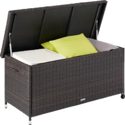 Tectake Auflagenbox Kiruna Mit Kunststoffgeflecht, 120x55x61,5cm, 270l - Braun 13 Tectake Auflagenbox Kiruna Mit Kunststoffgeflecht, 120x55x61,5cm, 270l - Braun -Grünwelt Exporteren Garten-Winkel 23138181ae07416fff4594374a1c876b