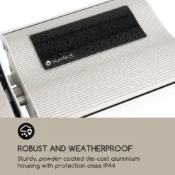 Blumfeldt Cosmic Beam Plus Terrassenheizstrahler Infrarot-Heizstrahler Elektroheizung , Dunkelstrahler , IR Comfort Heat , 2400 W , Thermostat: 5 - 45 °C , IP44 , Timer , Decken- Oder Wandinstallation , Fernbedienung , Aluminiumgehäuse , Weiß 14 Blumfeldt Cosmic Beam Plus Terrassenheizstrahler Infrarot-Heizstrahler Elektroheizung , Dunkelstrahler , IR Comfort Heat , 2400 W , Thermostat: 5 - 45 °C , IP44 , Timer , Decken- Oder Wandinstallation , Fernbedienung , Aluminiumgehäuse , Weiß -Grünwelt Exporteren Garten-Winkel 2359d558c9e40b8267bcf87f475a722d