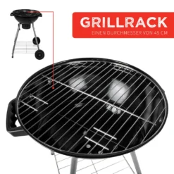 BBQ Collection Holzkohlegrill, Kugelgrill Rundgrill Ø 45 X 83 Cm Mit Deckel, Stabiler Standgrill Auf Rädern Mit Abnehmbarem Aschekasten & Ablagegitter, Schwarz 28 BBQ Collection Holzkohlegrill, Kugelgrill Rundgrill Ø 45 X 83 Cm Mit Deckel, Stabiler Standgrill Auf Rädern Mit Abnehmbarem Aschekasten & Ablagegitter, Schwarz -Grünwelt Exporteren Garten-Winkel 238f58145329657478bf7f310908ed18