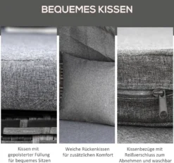 Outsunny Rattan Sonneninsel 5-teilige Loungegruppe Mit Sonnendach Sitzgruppe Mit Kissen Und Beistelltisch Höhenverstellbar Metall Grau 1785 X 10 X 147 Cm -Grünwelt Exporteren Garten-Winkel 249bcf4940569708584104132179a907