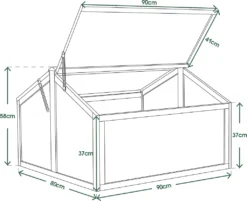 MCombo Frühbeet Gewächshaus Treibhaus 2 Dachfenster Holz Und Polycarbonat 0145 -Grünwelt Exporteren Garten-Winkel 24a7ff33eebc0efd9afb2137b40ad64a