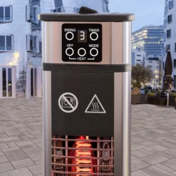 LUCIO | Stand Heizstrahler | Edelstahl | 2000W | 3 Heizstufen | H: 148 Cm | Infrarot Wärmestrahler, Infrarotstrahler -Grünwelt Exporteren Garten-Winkel 24ab2f0033505970ece642f1e1716f9c