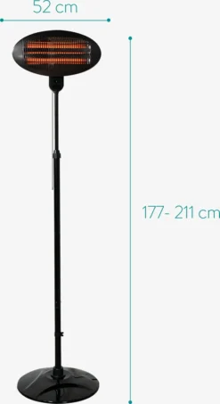 Navaris Baby Heizstrahler Wärmelampe Mit Standfuß - 3 Stufen Wickeltisch Wärme Lampe Mit Stand - Abschaltautomatik Höhenverstellbar In Schwarz -Grünwelt Exporteren Garten-Winkel 24ef95c712cd09ef0be08d6e13104873