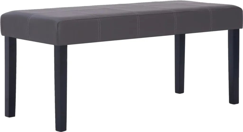 VidaXL Sitzbank 106 Cm Grau Kunstleder 1 VidaXL Sitzbank 106 Cm Grau Kunstleder