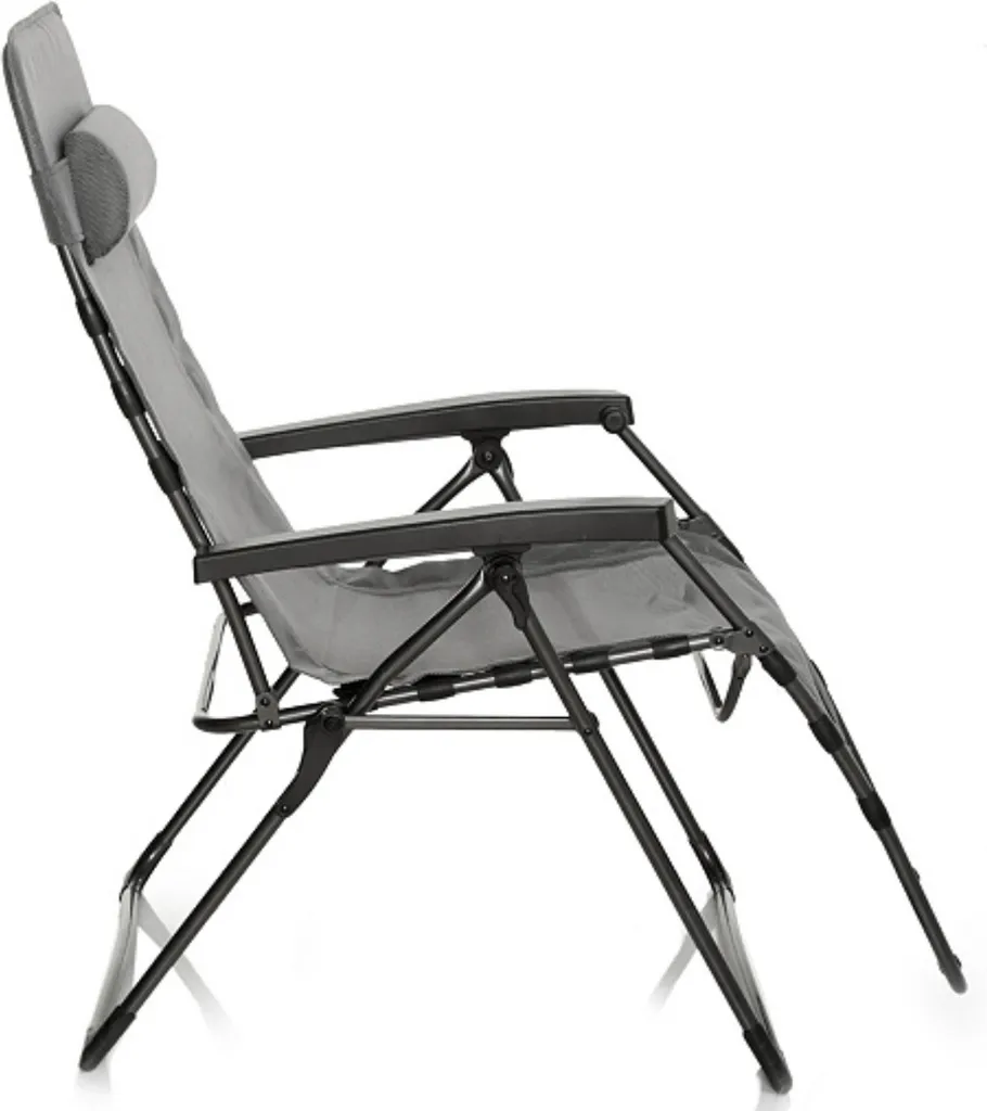 Westfield Home & Garden Relax Lounger Grau Hochlehner Gartenliege Textilene Bezug Wasserabweisend Bis 140 Kg Belastbar 2 Westfield Home & Garden Relax Lounger Grau Hochlehner Gartenliege Textilene Bezug Wasserabweisend Bis 140 Kg Belastbar – Bild 2