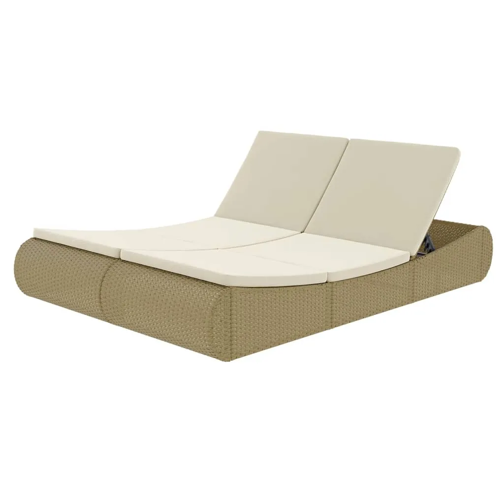 VidaXL Outdoor-Sonneninsel Poly Rattan Beige 1 VidaXL Outdoor-Sonneninsel Poly Rattan Beige