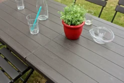 Garden Pleasure Klapptisch 180 X 74,5 X 73 Cm TABORA In Holzoptik - Klappsystem Mit Tragegriff