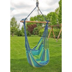 Garden Pleasure Hängesessel TOBAGO Blau/grün Hängesitz -Grünwelt Exporteren Garten-Winkel 2616c5560646a6dbbf9fe7ea71f786f6