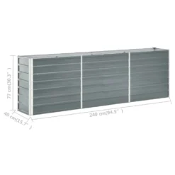 VidaXL Garten-Hochbeet Verzinkter Stahl 240×40×77 Cm Grau -Grünwelt Exporteren Garten-Winkel 26558cae8bde723ba7e3ff5c99efa07c