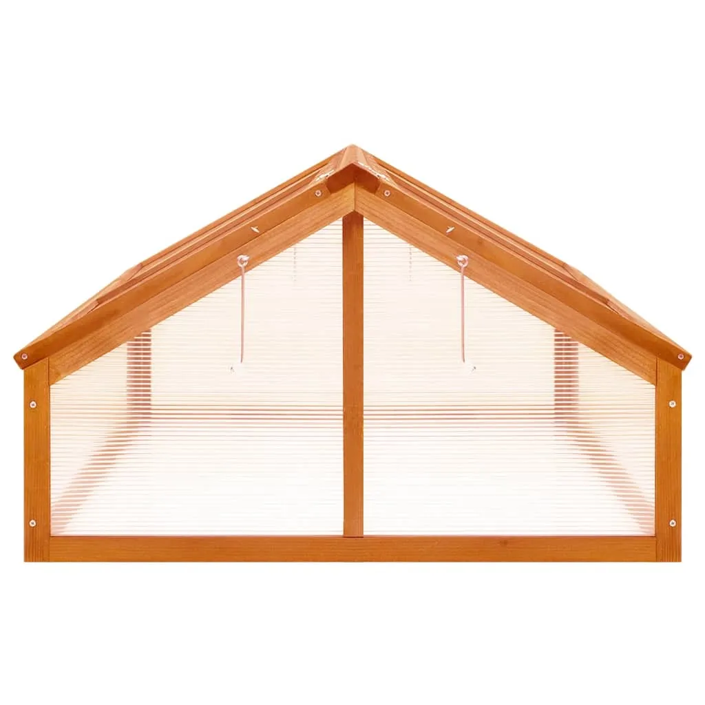 VidaXL Gewächshaus Braun 114x80x50 Cm Tannenholz 4 VidaXL Gewächshaus Braun 114x80x50 Cm Tannenholz – Bild 4