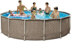 Summer Fun Frame Pool Set Rattan Braun 427 X 107 Cm (3000130)
