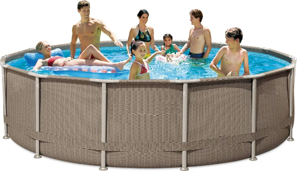 Summer Fun Frame Pool Set Rattan Braun 427 X 107 Cm (3000130) 1 Summer Fun Frame Pool Set Rattan Braun 427 X 107 Cm (3000130)