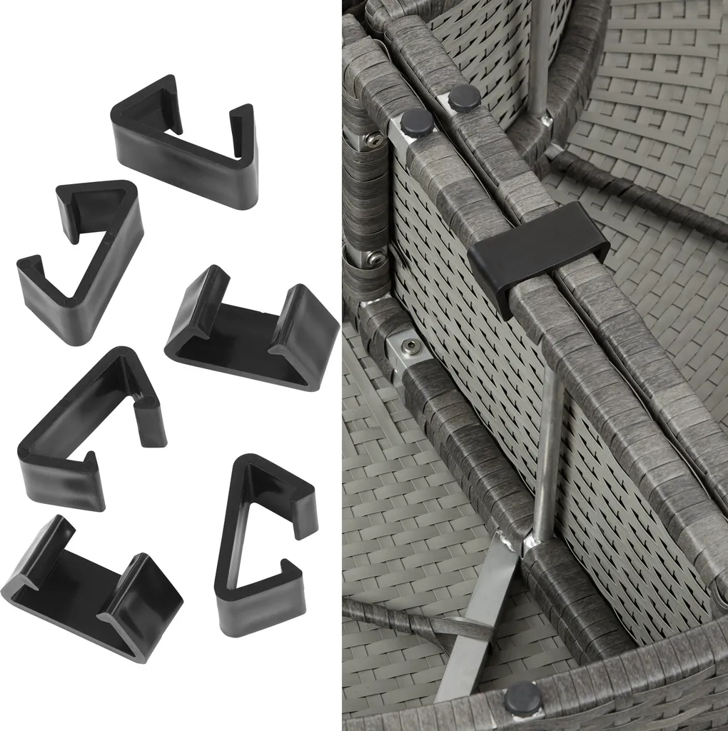 Tectake Sonneninsel Rattan Mit Aluminiumgestell Und Sonnendach - Grau 9 Tectake Sonneninsel Rattan Mit Aluminiumgestell Und Sonnendach - Grau – Bild 9