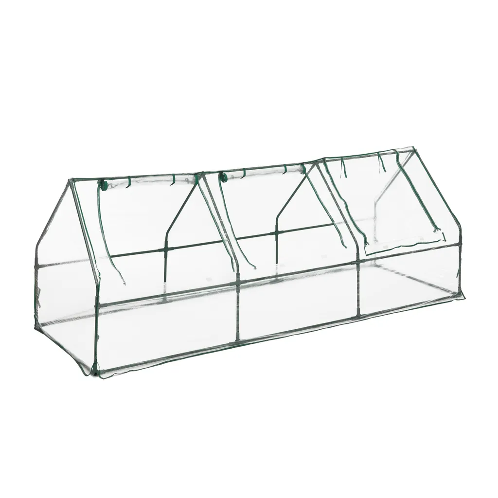 Relaxdays Folienfrühbeet PVC Mit 3 Türen 2 Relaxdays Folienfrühbeet PVC Mit 3 Türen – Bild 2