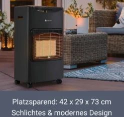 Juskys Keramik Gasheizung GS42US 4200 Watt Mit 3 Heizstufen, Druckregler & Schlauch - Mobil, Effizient & Energiesparend - Gasheizer Gasheizofen Gasheizgerät Heizstrahler -Grünwelt Exporteren Garten-Winkel 27e6ede7024932d4c5f593abe07ad740