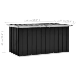 VidaXL Gartenbox Anthrazit 129 X 67 X 65 Cm -Grünwelt Exporteren Garten-Winkel 2813021719f0c396cdee4c5bb8c71a3e