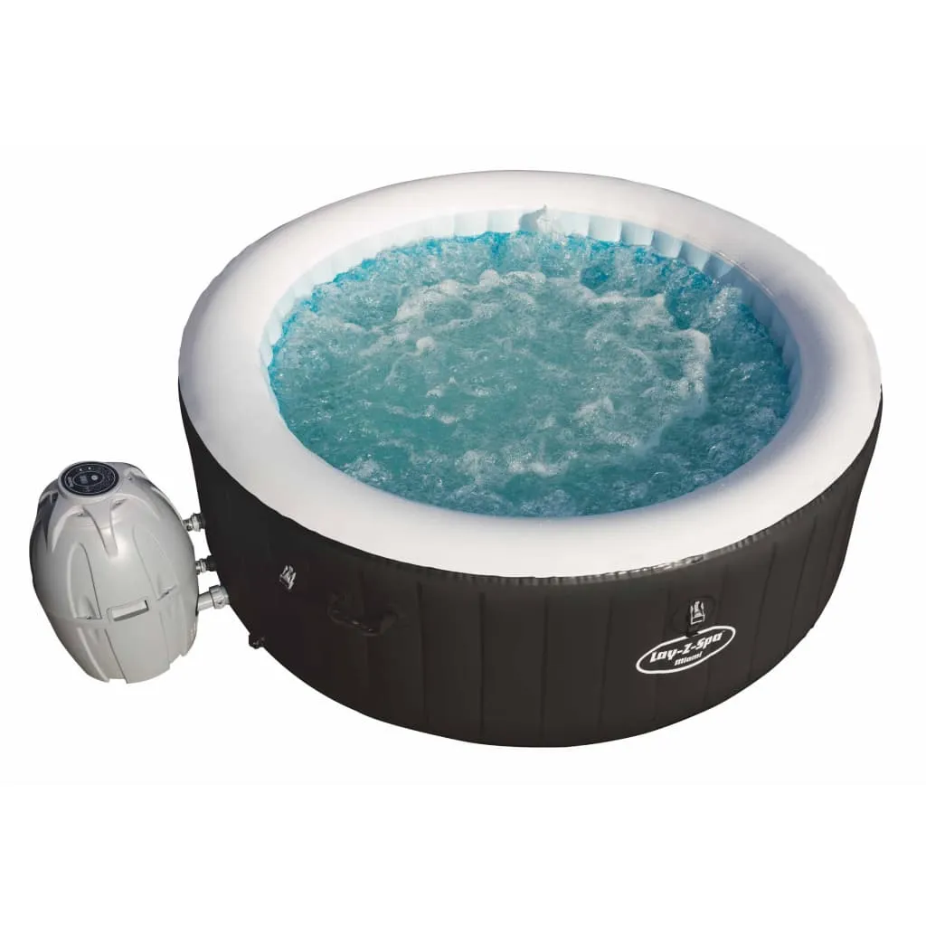 Bestway Whirlpool Lay-Z-Spa Miami | 4 Personen | 81 Massageluftdüsen | Automatisch Aufblasbar | 180x66 Cm | Schwarz/türkis | Abdeckung | Indoor Outdoor 3 Bestway Whirlpool Lay-Z-Spa Miami | 4 Personen | 81 Massageluftdüsen | Automatisch Aufblasbar | 180x66 Cm | Schwarz/türkis | Abdeckung | Indoor Outdoor – Bild 3