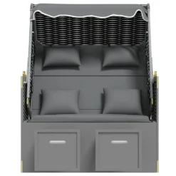 VidaXL Strandkorb Mit Kissen Poly Rattan Massivholz Anthrazit Schwarz 13 VidaXL Strandkorb Mit Kissen Poly Rattan Massivholz Anthrazit Schwarz -Grünwelt Exporteren Garten-Winkel 286b9104c1d83ef4b3bd0afb36c44aa1