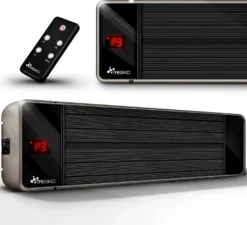 TRESKO® Dunkelheizstrahler 3200 Watt Infrarot Heizstrahler Schwarzstrahler Terrassenstrahler Schwarz IRD