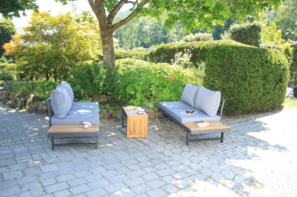 Acamp Loungegruppe Shadow 3tlg. Grau Mit Tisch 70 X 40 X 40 Cm 2 Acamp Loungegruppe Shadow 3tlg. Grau Mit Tisch 70 X 40 X 40 Cm – Bild 2
