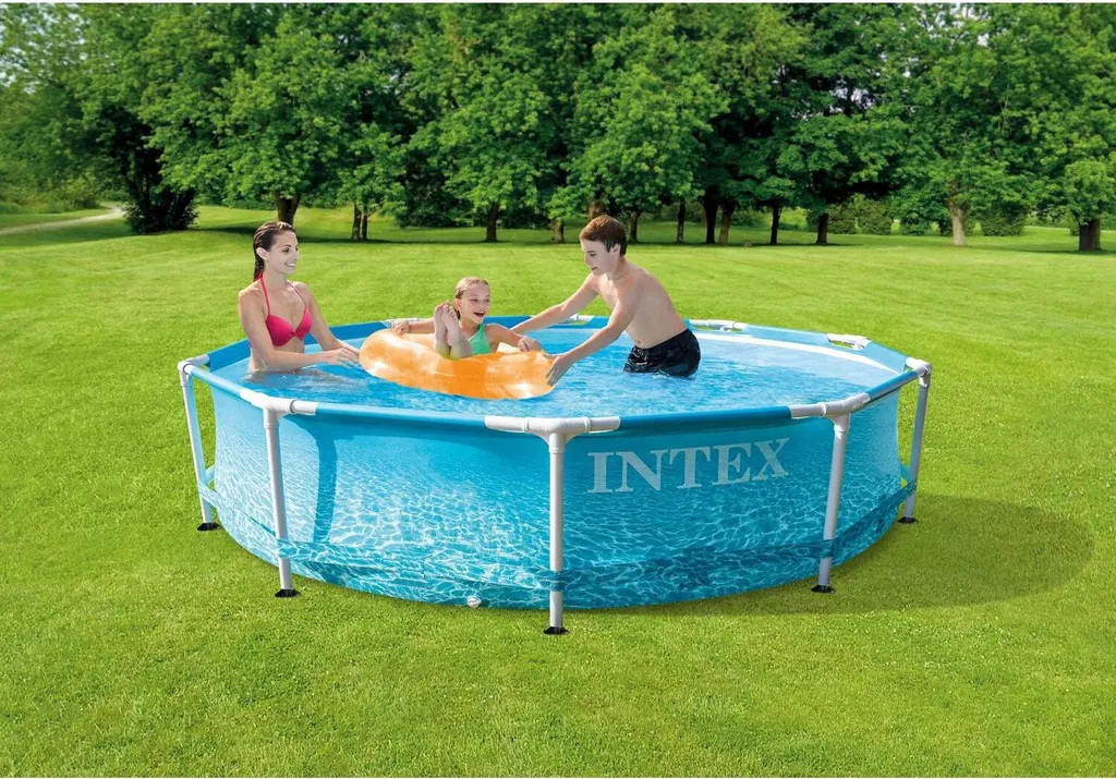INTEX Beachside Pool-Set Mit Metallrahmen (Filterpumpe) 4.485 L 1 INTEX Beachside Pool-Set Mit Metallrahmen (Filterpumpe) 4.485 L