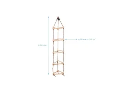 GARTEN-NEXT Seil Kletterseil Seilleiter Strickleiter 3D 3-Seiten Mit Holzsprossen Zubehör -Grünwelt Exporteren Garten-Winkel 29976bc4b549e5545e9e10ae28a13078