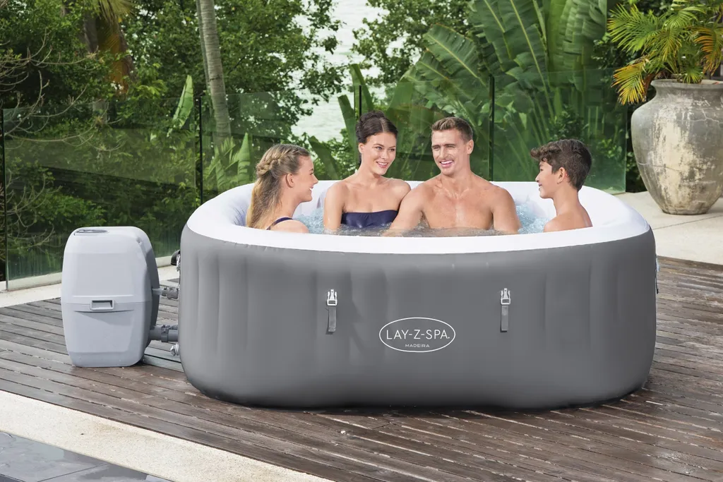 Bestway® LAY-Z-SPA® WLAN-Whirlpool Madeira AirJet™ 180 X 180 X 66 Cm, Eckig 1 Bestway® LAY-Z-SPA® WLAN-Whirlpool Madeira AirJet™ 180 X 180 X 66 Cm, Eckig