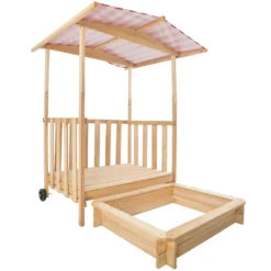 Tectake Sandkasten Und Spielveranda Mit Dach 106x105x137cm - Rot -Grünwelt Exporteren Garten-Winkel 2a7599c43be1842d7f3c92f6200a589c