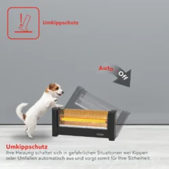 ICQN Infrarot Standheizstrahler, Für Räume Bis 9m², 900 W, IP20, Elektroheizung, 135 Zentimeter Kabel, Heizstrahler Für Büro Oder Haus, Infrarotheizer, IQ.0900.APW 13 ICQN Infrarot Standheizstrahler, Für Räume Bis 9m², 900 W, IP20, Elektroheizung, 135 Zentimeter Kabel, Heizstrahler Für Büro Oder Haus, Infrarotheizer, IQ.0900.APW -Grünwelt Exporteren Garten-Winkel 2aade77c913bca0bd4afd234b85ec472