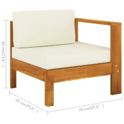 VidaXL 7-tlg. Garten-Lounge-Set Mit Creme Auflagen Massivholz Akazie -Grünwelt Exporteren Garten-Winkel 2af83528ffc3376468203580d37dd7c3