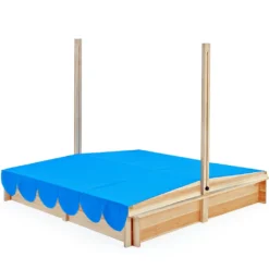Spielwerk Sandkasten Midi Mit Dach Höhenverstellbar Neigbar 120x120cm Sandkiste Holz Natur UV 50+ Sonnenschutz Abdeckung Sandbox Sandspielzeug Kinder -Grünwelt Exporteren Garten-Winkel 2b3f6d7fa1636cb09a6ef99d2c71aec3