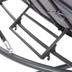 LECO Doppelschwingliege, Grau, Stahl/Textilene, 209 X 209 X 205 Cm -Grünwelt Exporteren Garten-Winkel 2c23ec668977d66766fa93fb7d55cb5c