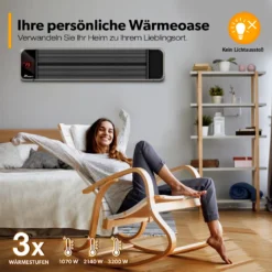 TRESKO® Dunkelheizstrahler 3200 Watt Infrarot Heizstrahler Schwarzstrahler Terrassenstrahler Schwarz IRD -Grünwelt Exporteren Garten-Winkel 2da1c2bd6cb3561c1444675061ac0f2d