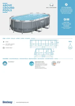 Bestway Power Steel Schwimmbad Oval 427 X 250 X 100 Cm -Grünwelt Exporteren Garten-Winkel 2e32a60b8d11f486ff37fb84d773750b