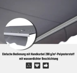 Outsunny Markise Alu-Markise Aluminium-Gelenkarm-Markise Sonnenschutz Balkon -Grünwelt Exporteren Garten-Winkel 2e90f106ba62bffad1b09c689380e5db