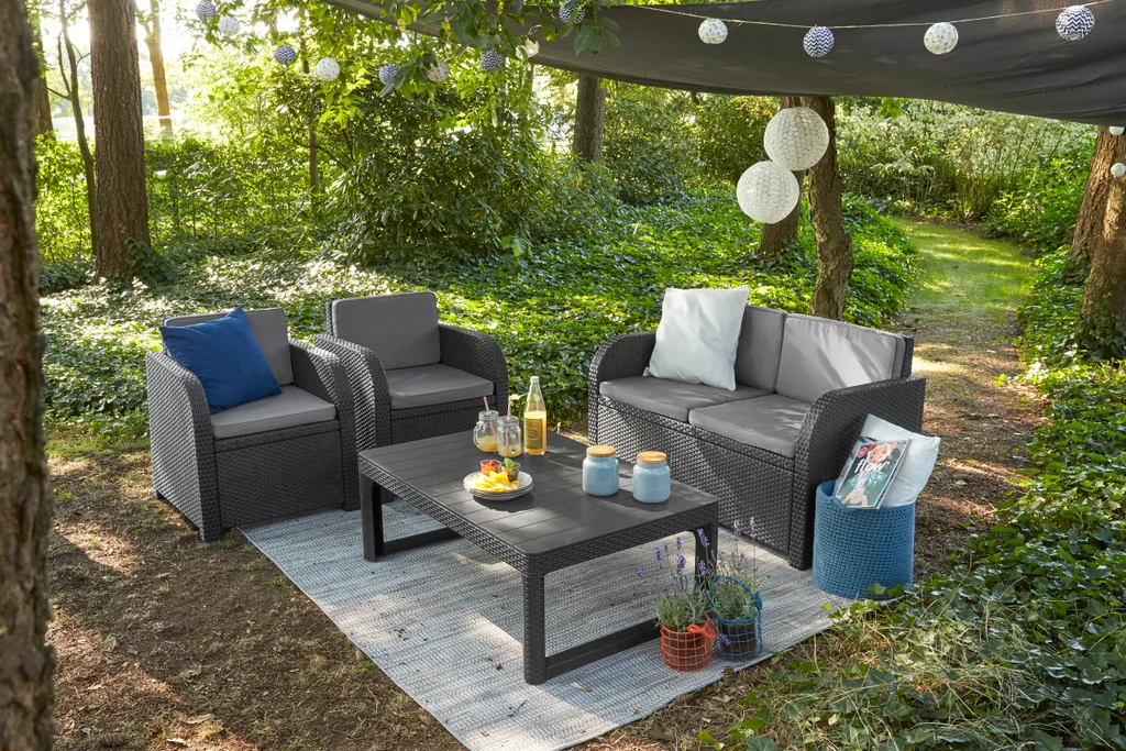 Allibert Gartentisch Lyon, Graphitgrau 17 Allibert Gartentisch Lyon, Graphitgrau – Bild 17