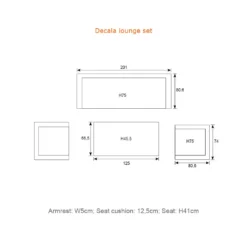 Garden Impressions Decala Lounge Set 4-teilig Aluminium Hell Teaklook Taupe -Grünwelt Exporteren Garten-Winkel 2efe8b390ba6feec46299ae2bcb75d12