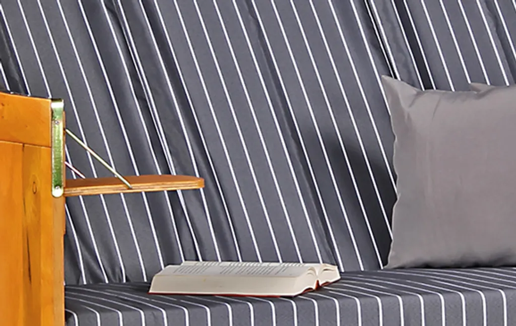 Strandkorb Ostsee XXL Wacholder PE Schwarz Dessin Royal Anthrazit 2 Strandkorb Ostsee XXL Wacholder PE Schwarz Dessin Royal Anthrazit – Bild 2