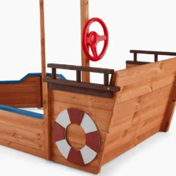 HOME DELUXE - Sandkasten MATSCHEKISTE - 160 X 78 X 103 Cm - , Piratenschiff, Sandkiste Mit Sonnendach, Aufklappbare Sitzbank, Spielzeug -Grünwelt Exporteren Garten-Winkel 2f42e41fa85deeb6c37e6f5020bbd69e