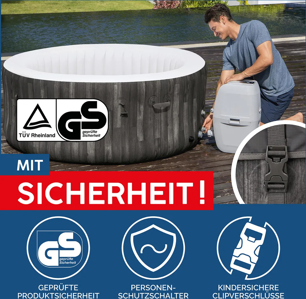 Bestway® LAY-Z-SPA® Whirlpool Bahamas AirJet™ Ø 180 X 66 Cm, Rund 15 Bestway® LAY-Z-SPA® Whirlpool Bahamas AirJet™ Ø 180 X 66 Cm, Rund – Bild 15