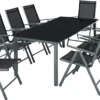 Tectake Aluminium Sitzgruppe 8+1 - Dunkelgrau