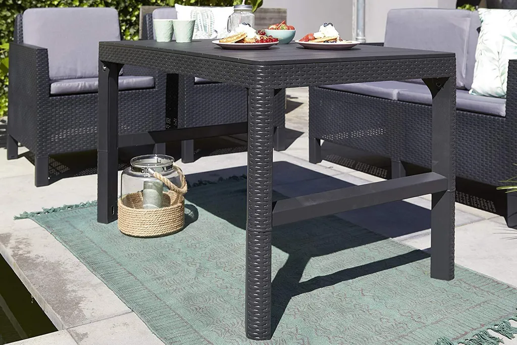 Allibert Gartentisch Lyon, Graphitgrau 1 Allibert Gartentisch Lyon, Graphitgrau