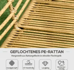 Outsunny 4 Tlg. Gartenmöbel-Set, Rattan Sitzgarnitur Mit Kissen, Sitzgruppe Mit 3 Sesseln, 1 Couchtisch, Balkonmöbel Im Boho-Stil Für 4 Personen, Sand+Dunkelgrau 10 Outsunny 4 Tlg. Gartenmöbel-Set, Rattan Sitzgarnitur Mit Kissen, Sitzgruppe Mit 3 Sesseln, 1 Couchtisch, Balkonmöbel Im Boho-Stil Für 4 Personen, Sand+Dunkelgrau -Grünwelt Exporteren Garten-Winkel 30a5c02a69ec9cb2d75e2ddd1de69f3f