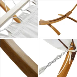 Clanmacy Haengematte Mit Gestell Und Sonnendach, Hammock Aus Wetterfestem Laerchenholz, Bis 200kg, Stabhaengematte Fuer 2 Personen Outdoor Und Indoor 11 Clanmacy Haengematte Mit Gestell Und Sonnendach, Hammock Aus Wetterfestem Laerchenholz, Bis 200kg, Stabhaengematte Fuer 2 Personen Outdoor Und Indoor -Grünwelt Exporteren Garten-Winkel 320242bf6c589d9bb3ca43f7c2f8a3c2 1