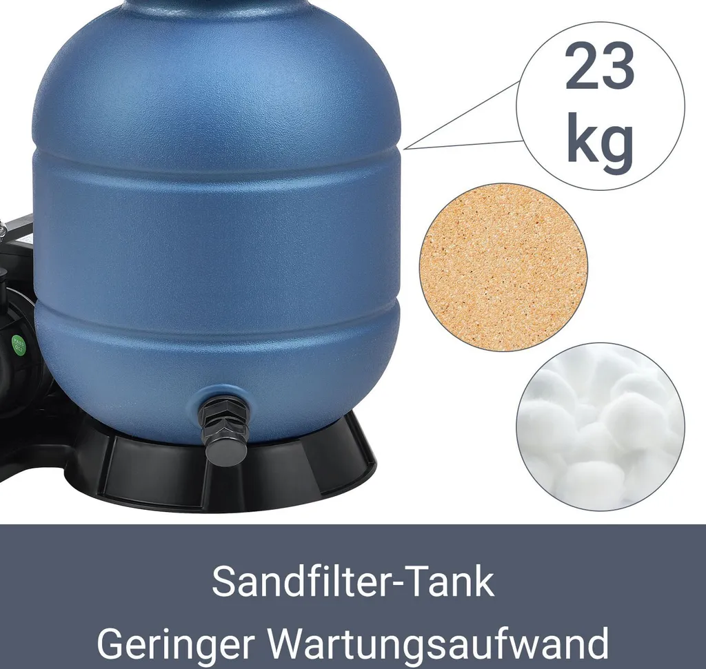 Juskys Sandfilteranlage PSFA20A – Robuster Pool-Filter Mit 4 Wege-Ventil Und Druckanzeige - Mit Selbstreinigungsfunktionen Und Winterfest 4 Juskys Sandfilteranlage PSFA20A – Robuster Pool-Filter Mit 4 Wege-Ventil Und Druckanzeige - Mit Selbstreinigungsfunktionen Und Winterfest – Bild 4
