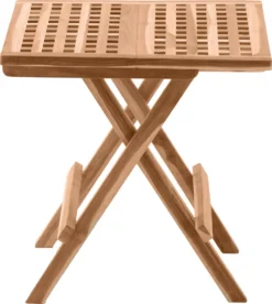 Möbilia Gartentisch Quadratisch 50 Cm Aus Teak Holz | Klappbar | B 50 X T 50 X H 50 Cm | Natur | 11020001 | Serie GARTEN -Grünwelt Exporteren Garten-Winkel 327359442be793522674e66a180a25da