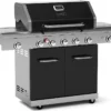Nexgrill Gasgrill 5 Brenner Deluxe Mit Heckbrenner, Seitenkochfeld Und Seitenbrenner