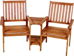 Doppelsessel EDISON Gartenstuhl Sonnenschirmvorrichtung Tisch Stuhl 2-sitzer Eukalyptus -Grünwelt Exporteren Garten-Winkel 3305e54e9b101a8aaaa5ee0cdfbf557e