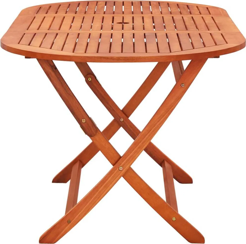 VidaXL Klappbarer Gartentisch 160x85x75 Cm Massivholz Eukalyptus 3 VidaXL Klappbarer Gartentisch 160x85x75 Cm Massivholz Eukalyptus – Bild 3