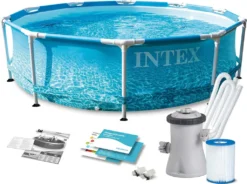 INTEX Beachside Pool-Set Mit Metallrahmen (Filterpumpe) 4.485 L 38 INTEX Beachside Pool-Set Mit Metallrahmen (Filterpumpe) 4.485 L -Grünwelt Exporteren Garten-Winkel 332b911ae417c05eb67a4acc6a097859